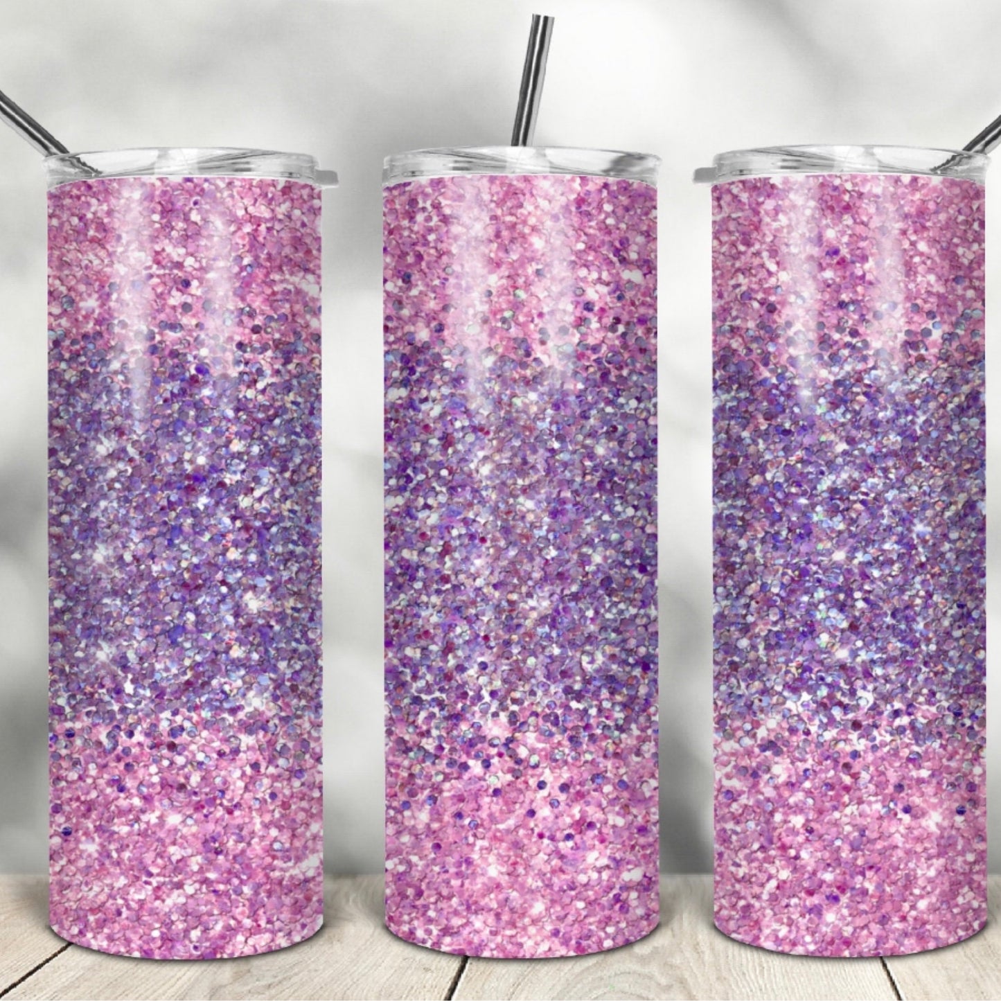 Pink Glitter Tumbler